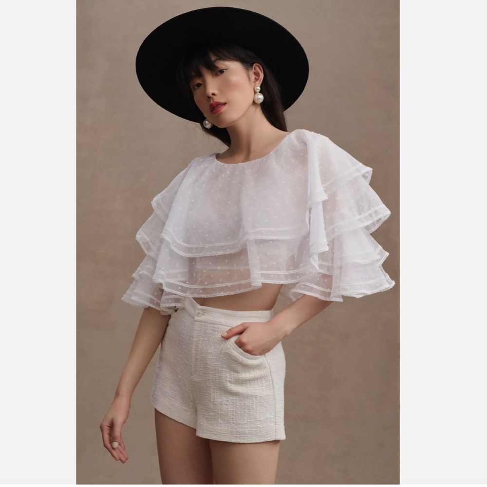 NWT BHLDN FLORENCE TIERED BRIDAL TOPPER - Picture 3 of 5